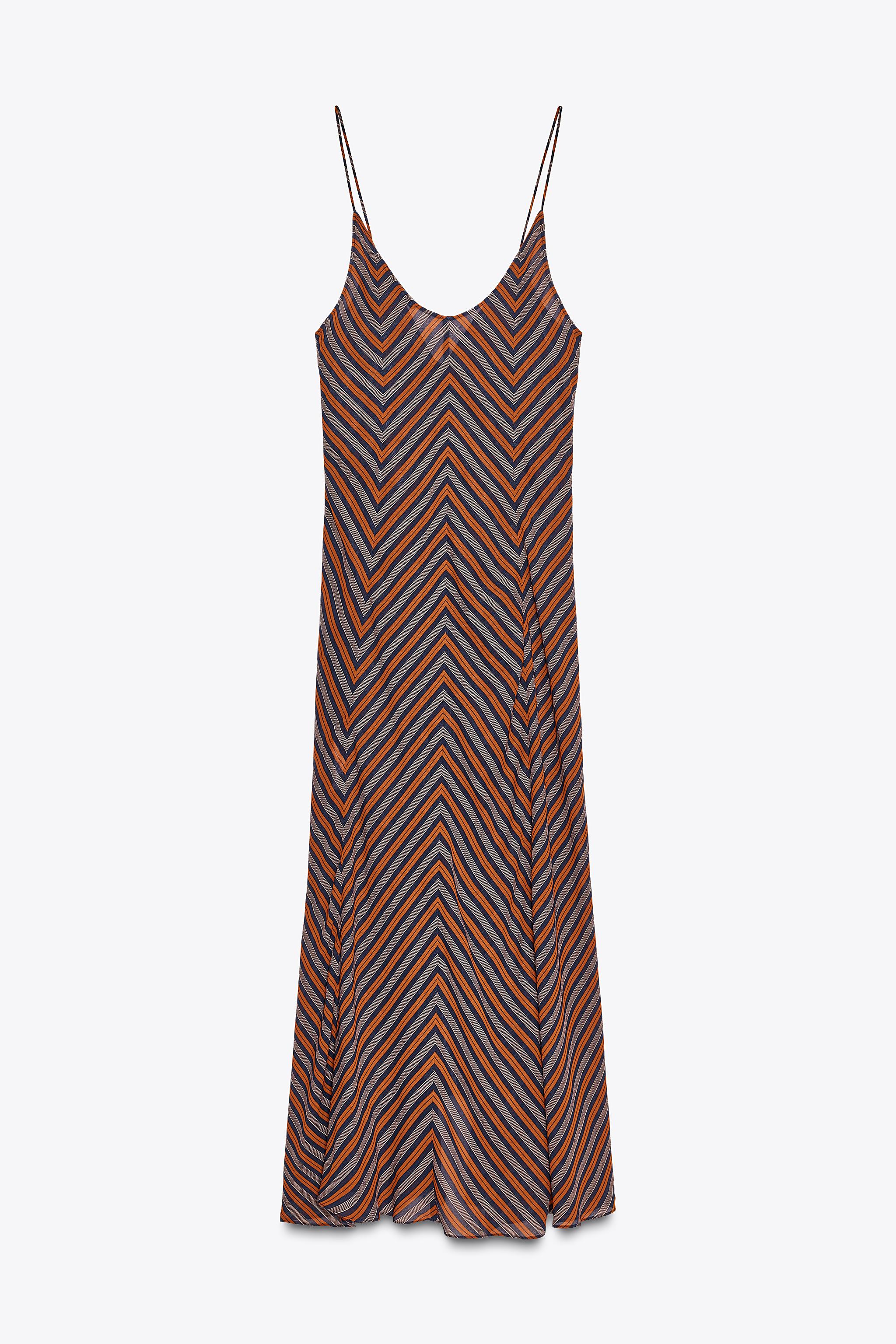 ZW COLLECTION STRIPED SLIP DRESS